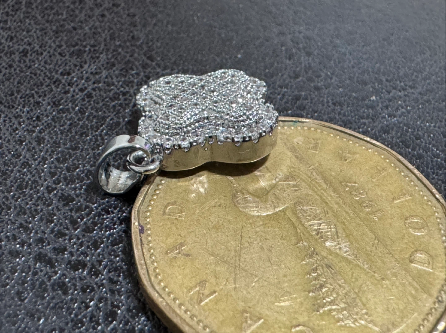 Clover Charm Pendant with Stones - photo 5