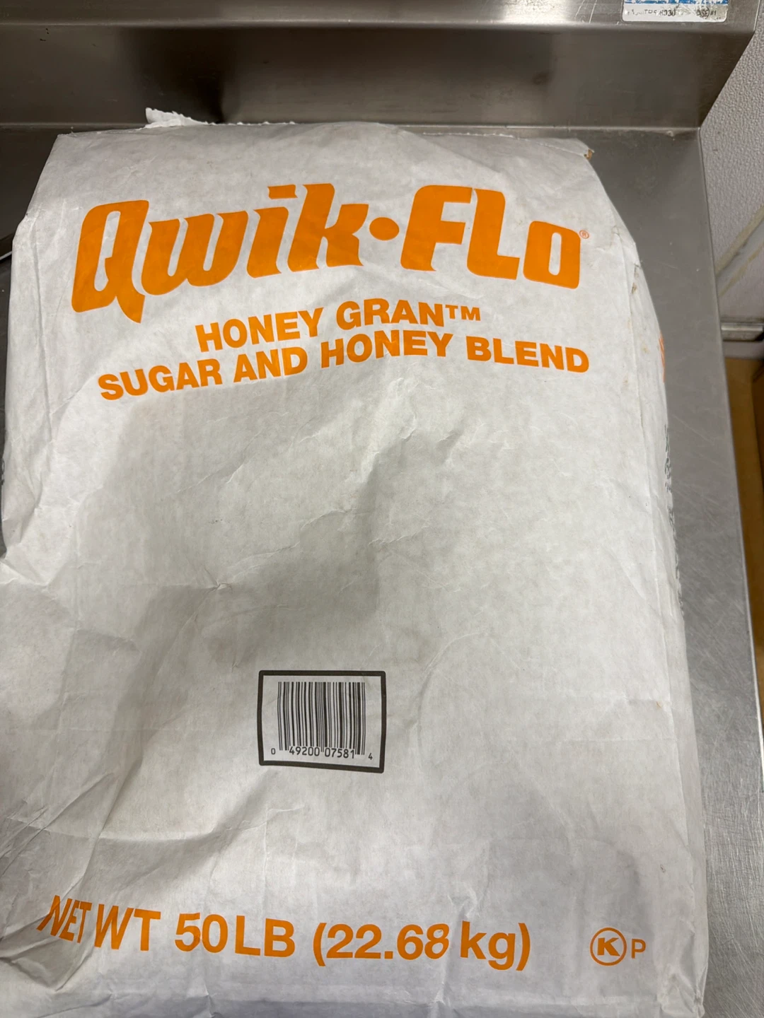 Qwik-FLO Honey Gran Sugar and Honey Blend 50lb Bag