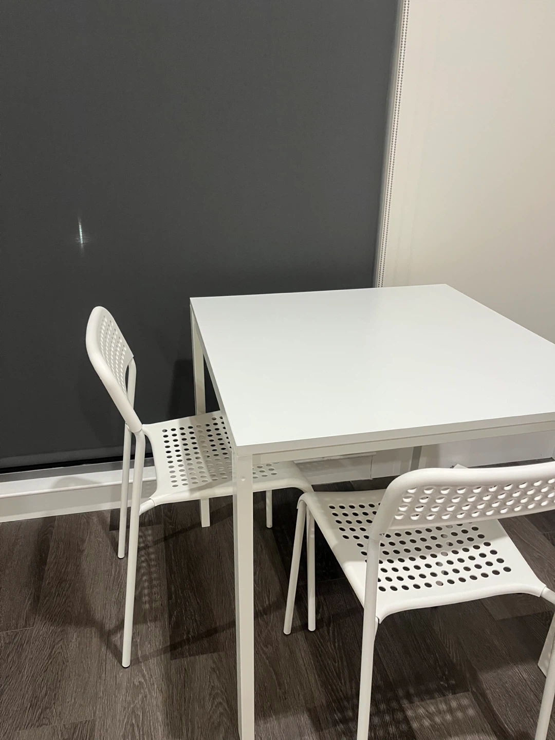 IKEA White Dining Table and Chairs Set