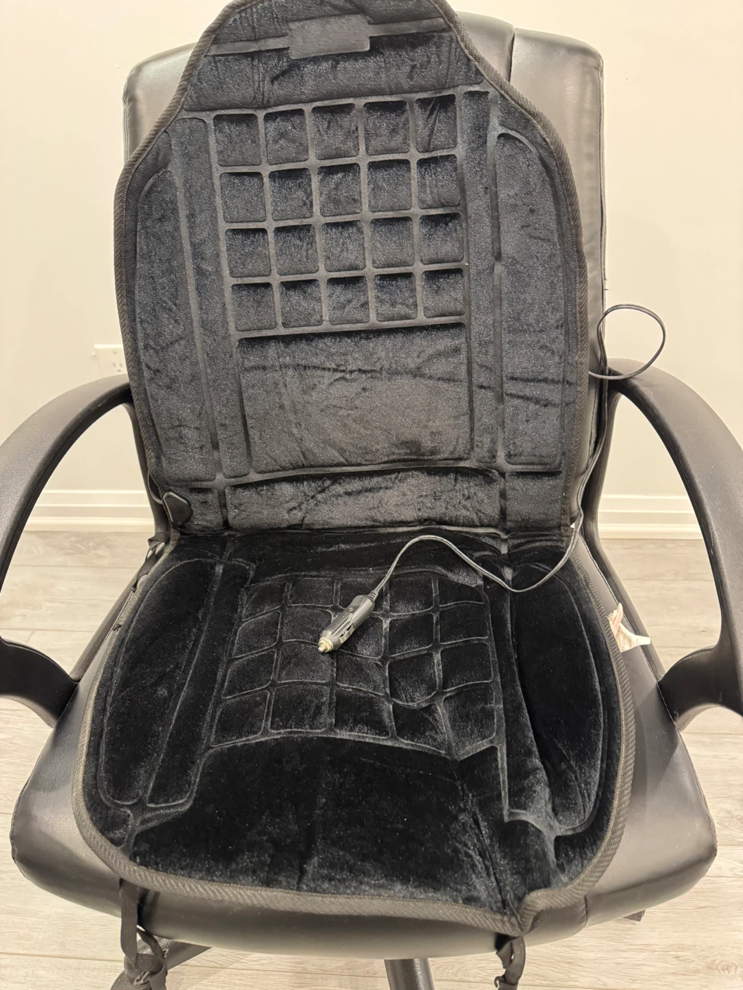 Black Heated Seat Cushion with Car Adapter