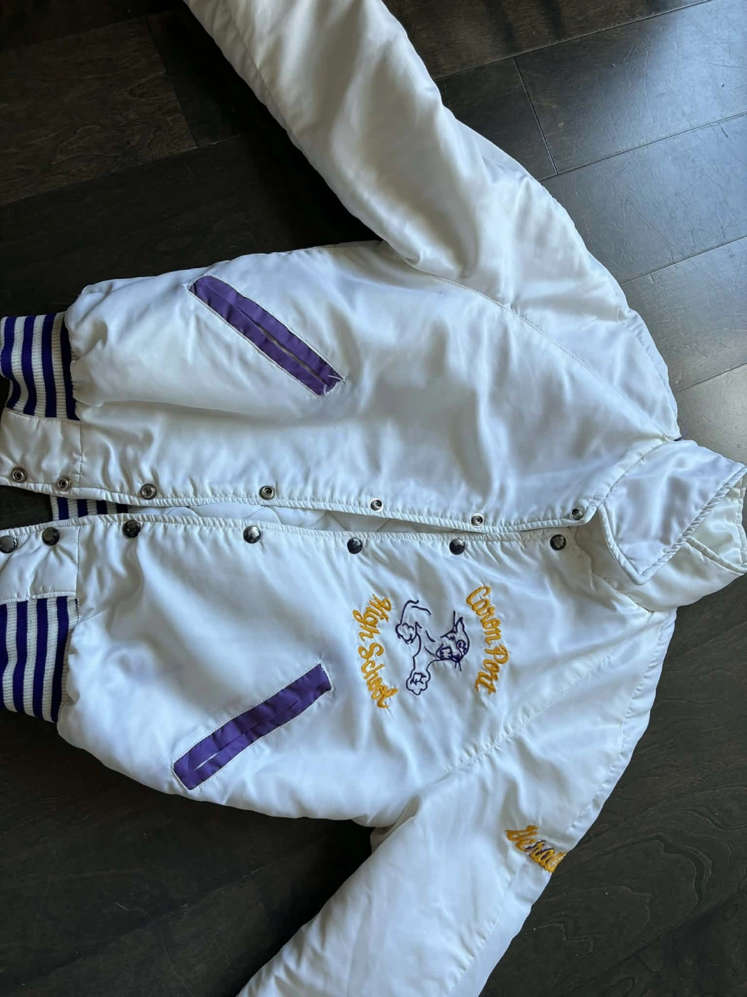 White "Carson-Palms High School" Letterman Jacket - photo 2