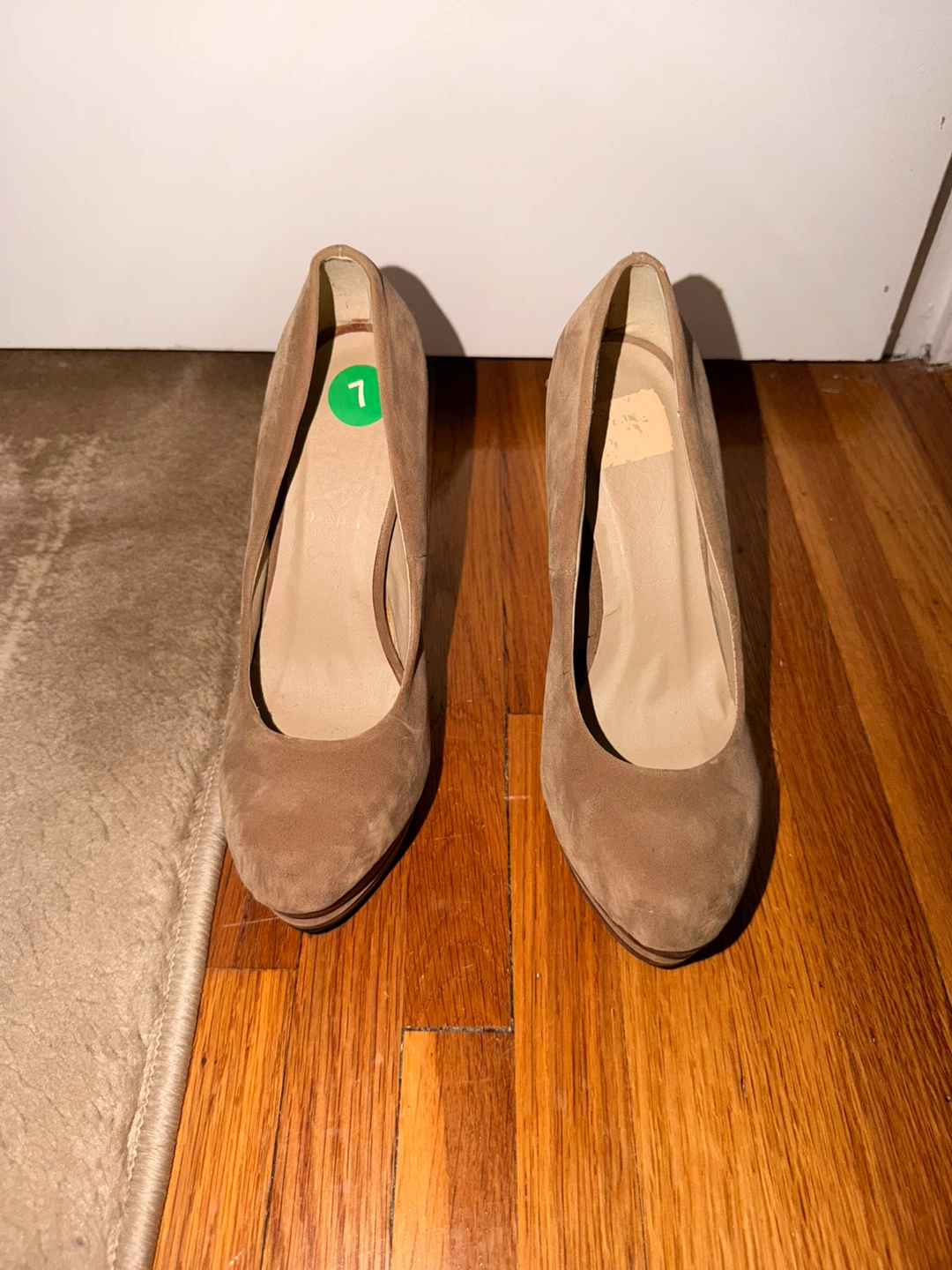 Brown Suede Platform Heels - photo 2