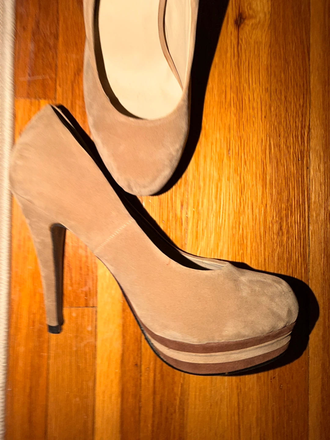 Brown Suede Platform Heels - photo 4