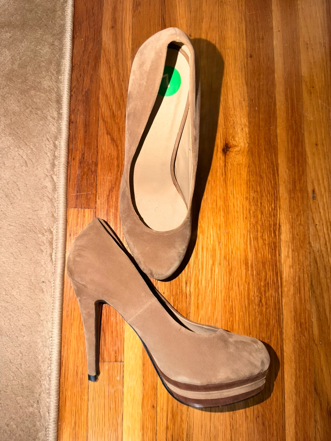 Brown Suede Platform Heels - photo 5