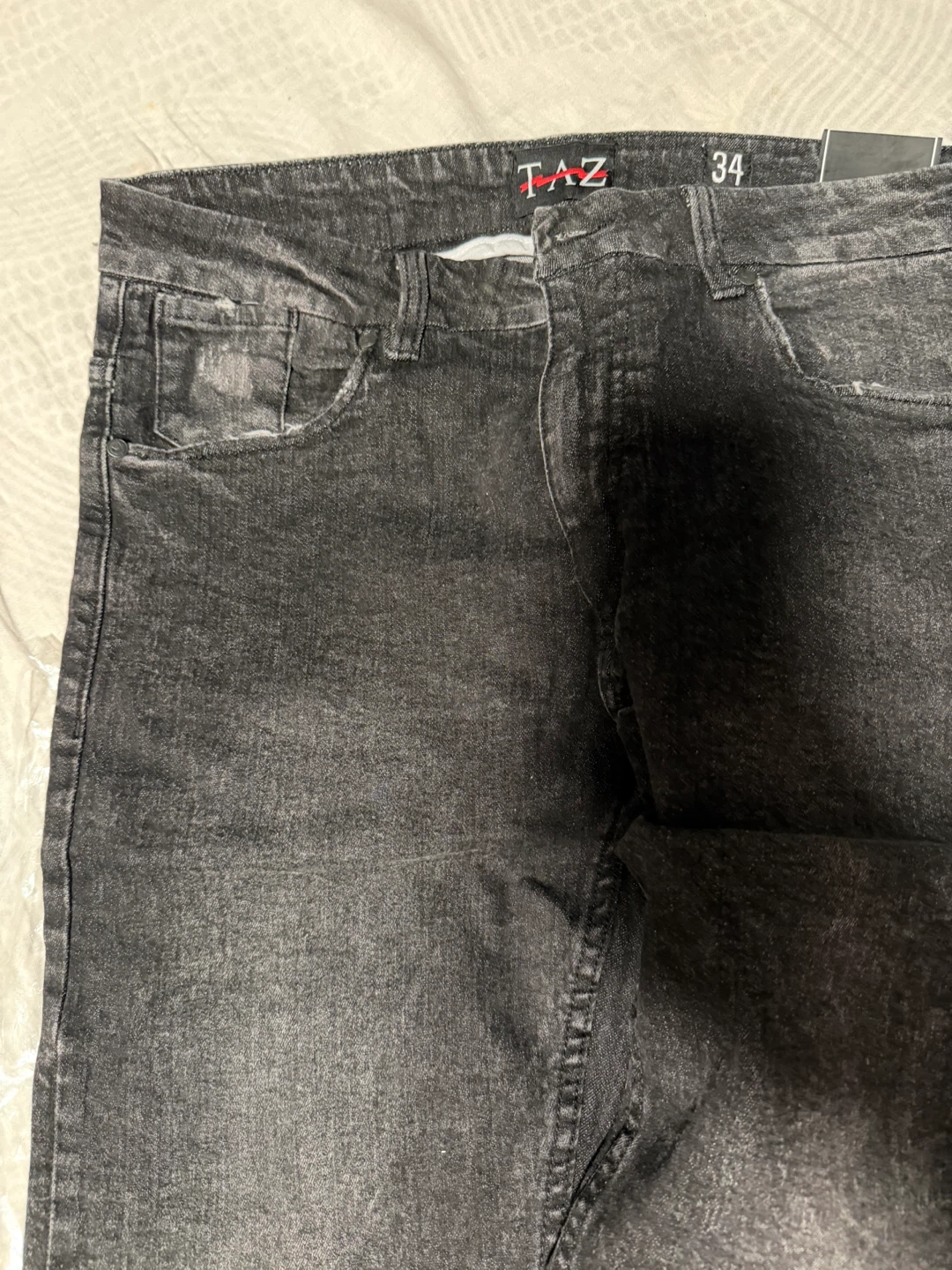 Taz Men's Thrash Jeans Size 34 Black Acid Wash - photo 2