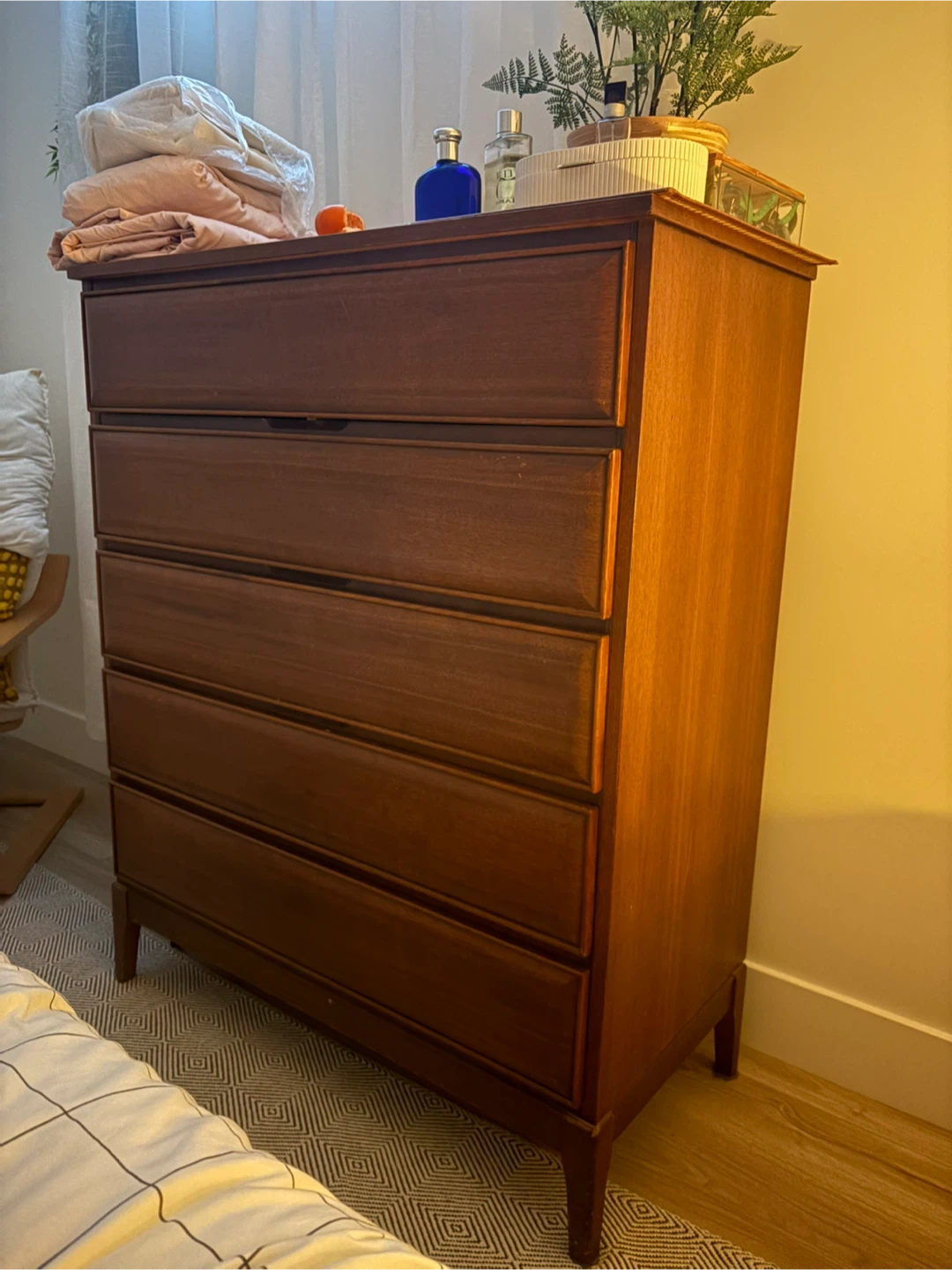 MCM Wood Dresser with 5 Drawers mid century style - photo 3