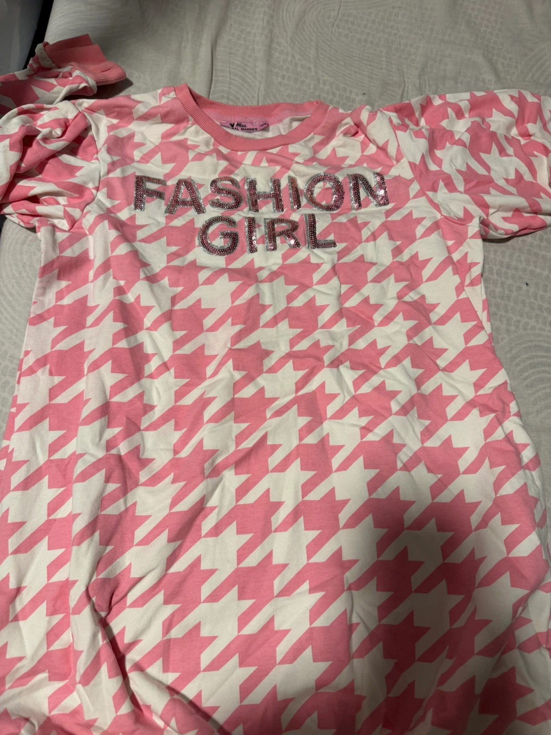 Miss Original Marines Pink Houndstooth "Fashion Girl" T-Shirt - photo 2