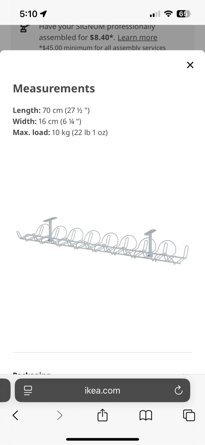 IKEA SIGNUM Cable Management Tray - photo 5