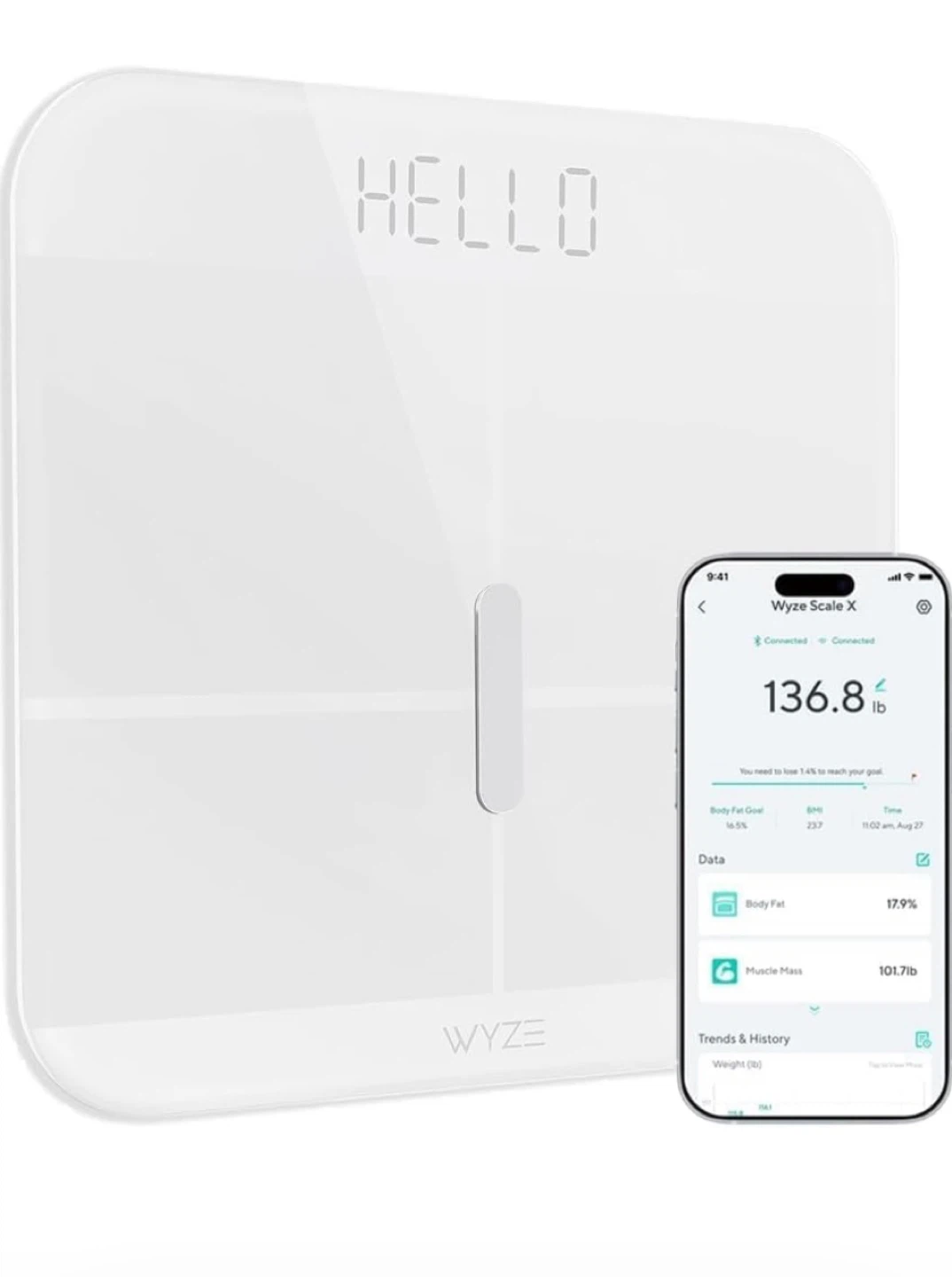 Wyze Scale X Smart Body Composition Scale - White