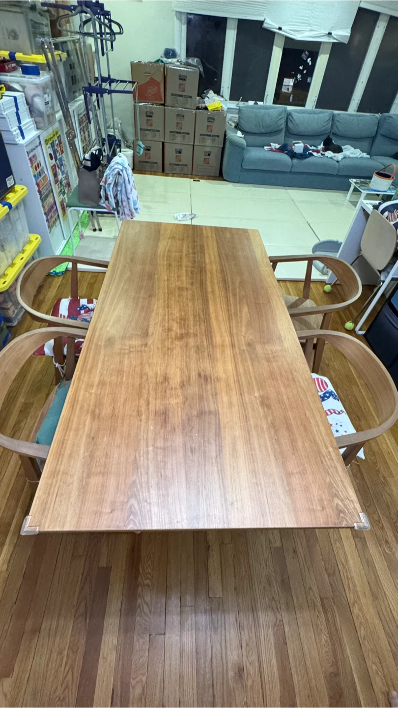 Wooden Dining Table and Chairs Set - photo 4