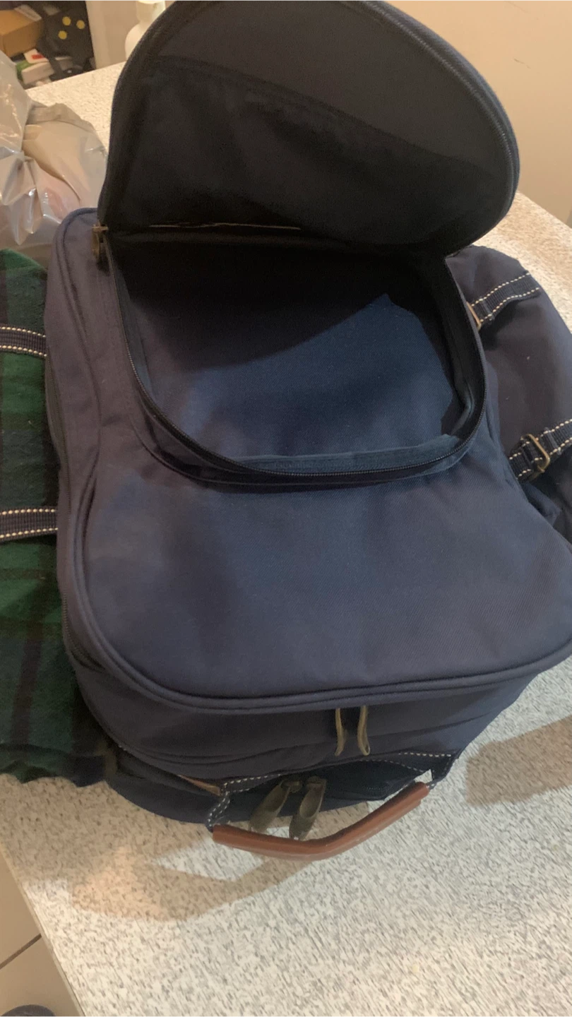 Navy Blue Picnic Backpack with Blanket - photo 4