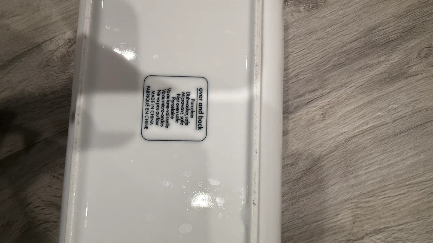 White Porcelain Serving Tray with Handles