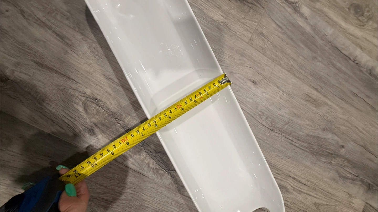 White Porcelain Serving Tray with Handles - photo 4