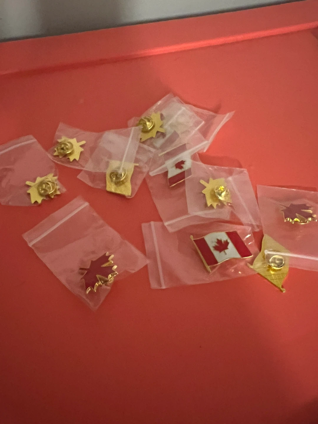 Canadian Flag and Maple Leaf Pins