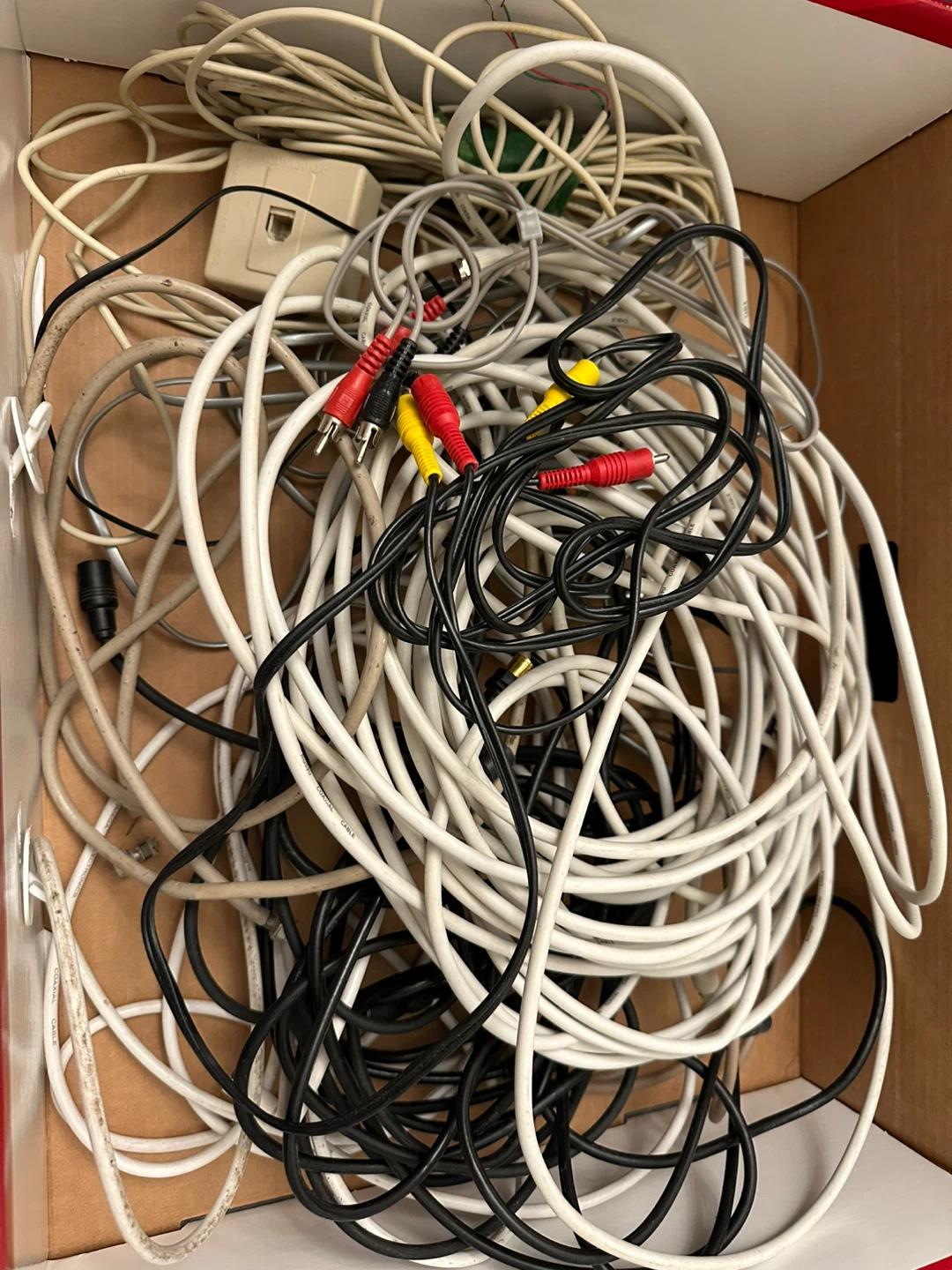 Assorted Audio and Video Cables Bundle
