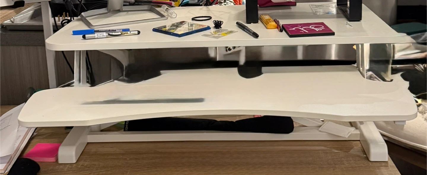 White Standing Desk Converter