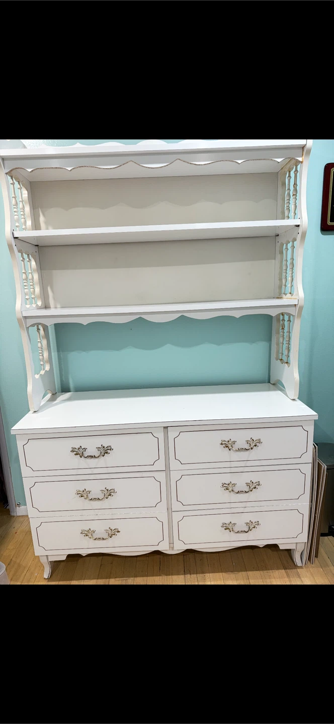 White Dresser with Hutch - photo 3