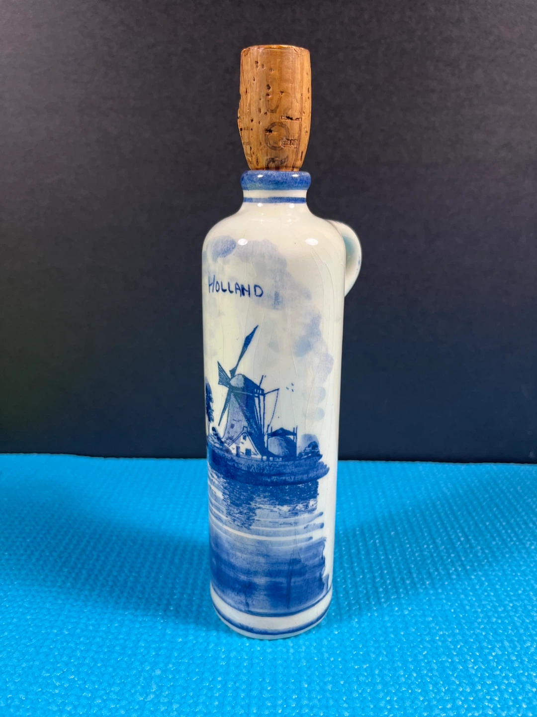 Decorative Holland Ceramic Bottle with Cork Stopper