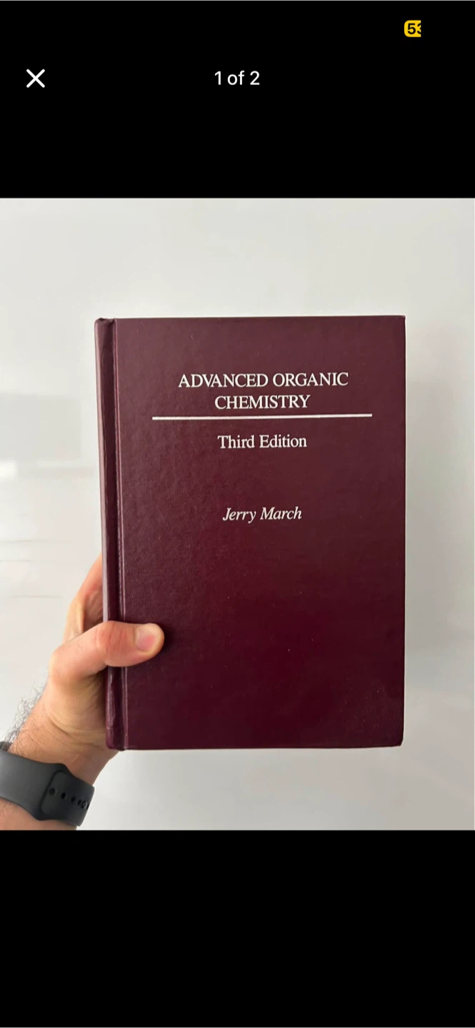 Advanced Organic Chemistry by Jerry March, Third Edition