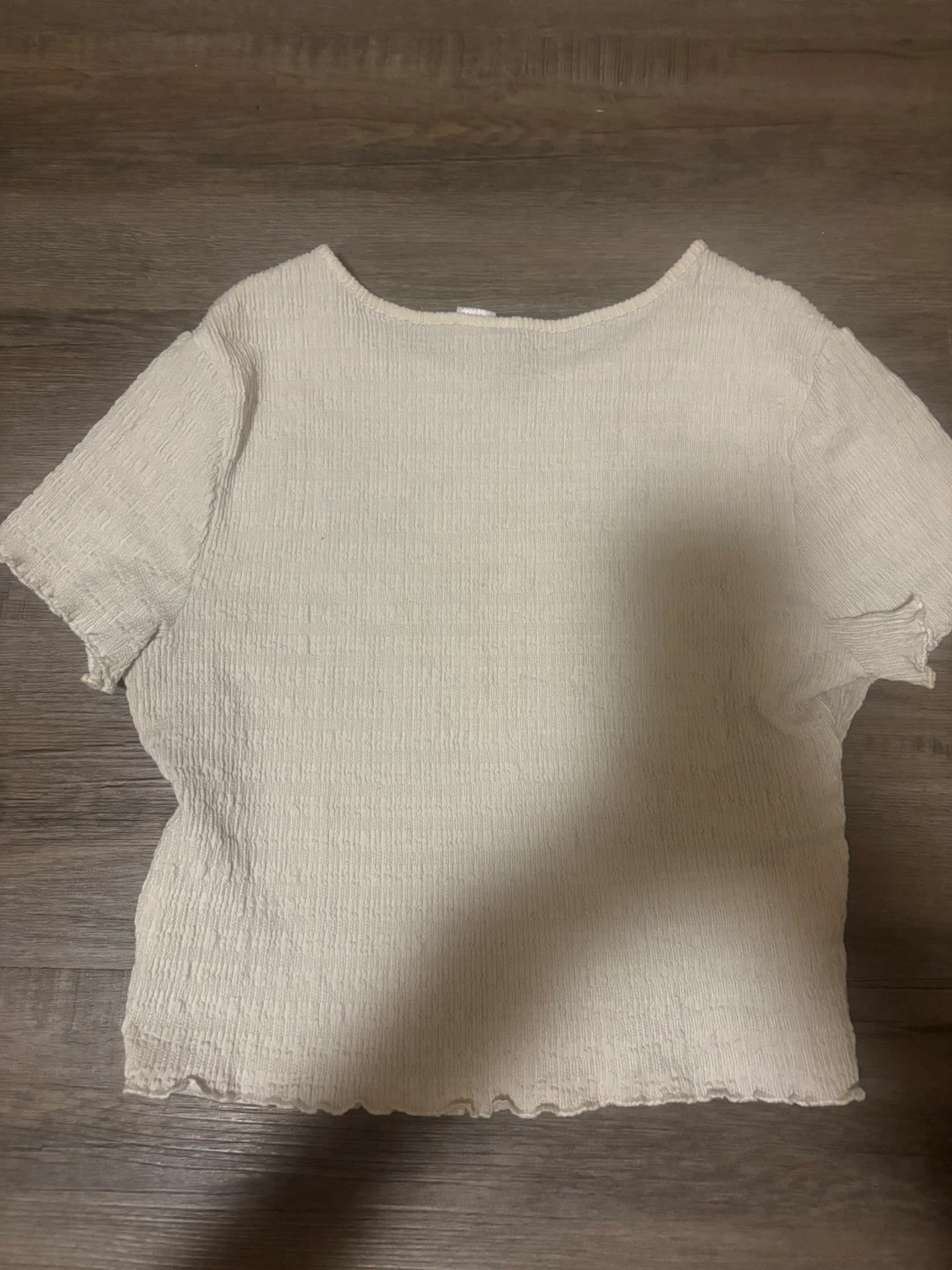 H&M Women's Textured Cropped T-Shirt - M - photo 3