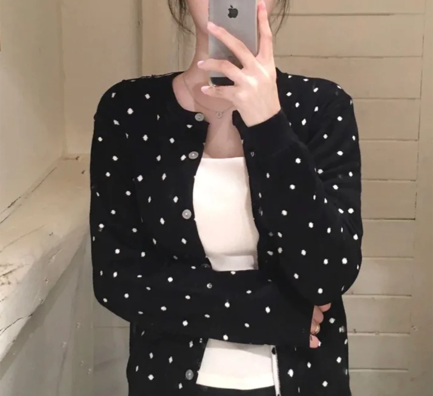 ✨Black & White Polka Dot Cardigan - photo 2