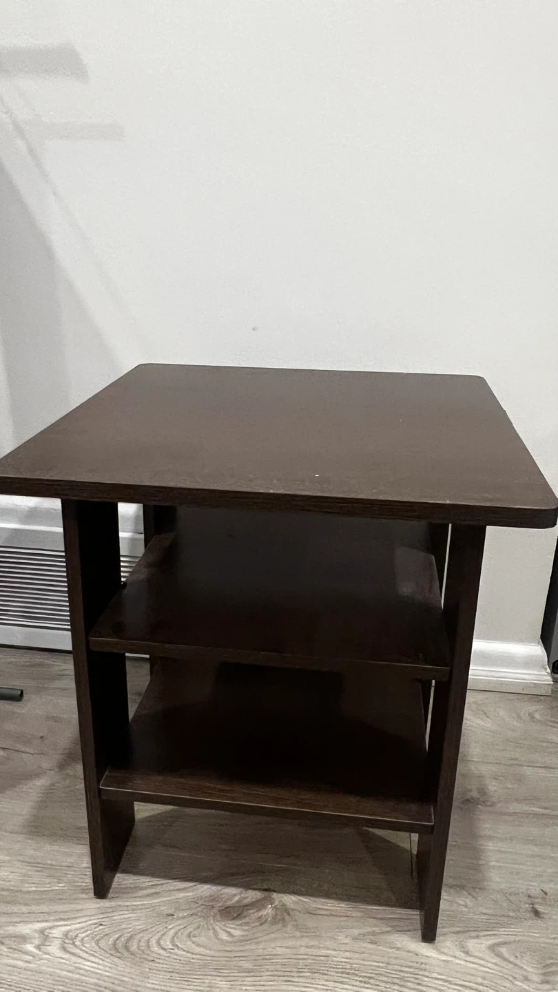 Dark Brown 2-Tier Side Table - photo 2
