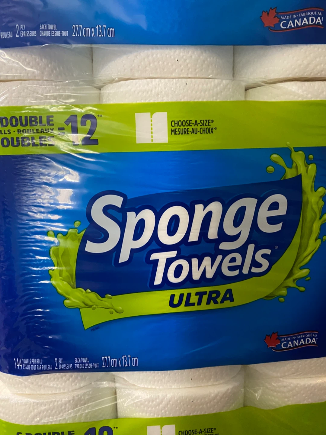 Sponge Towels Ultra 12 Double Rolls