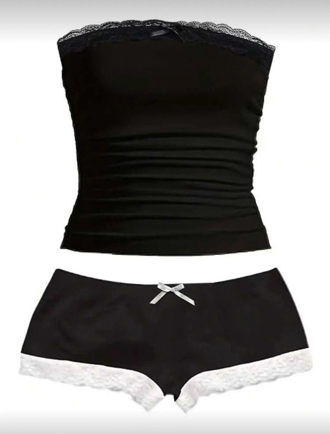 ✨Black lace camisole and shorts (set) - photo 2