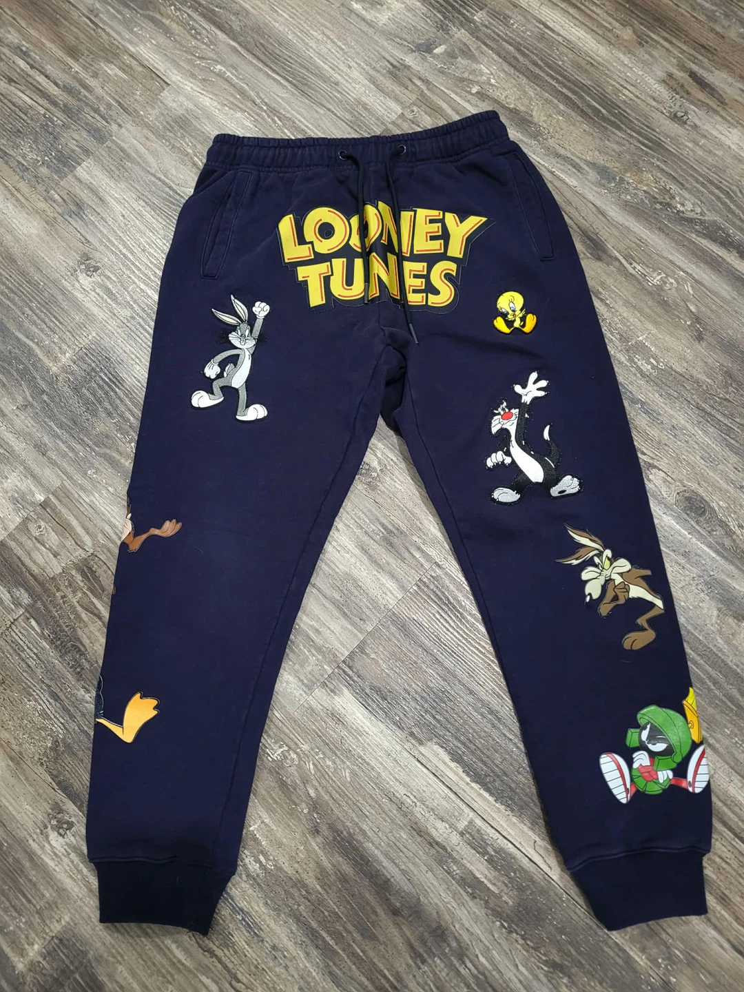 Looney Tunes Navy Blue Sweatpants Size M