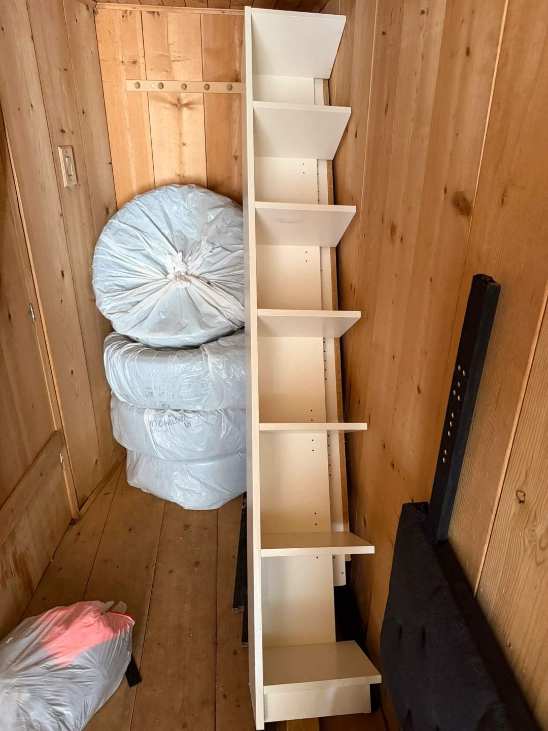 White Tall Bookshelf They are two pieces of the same size