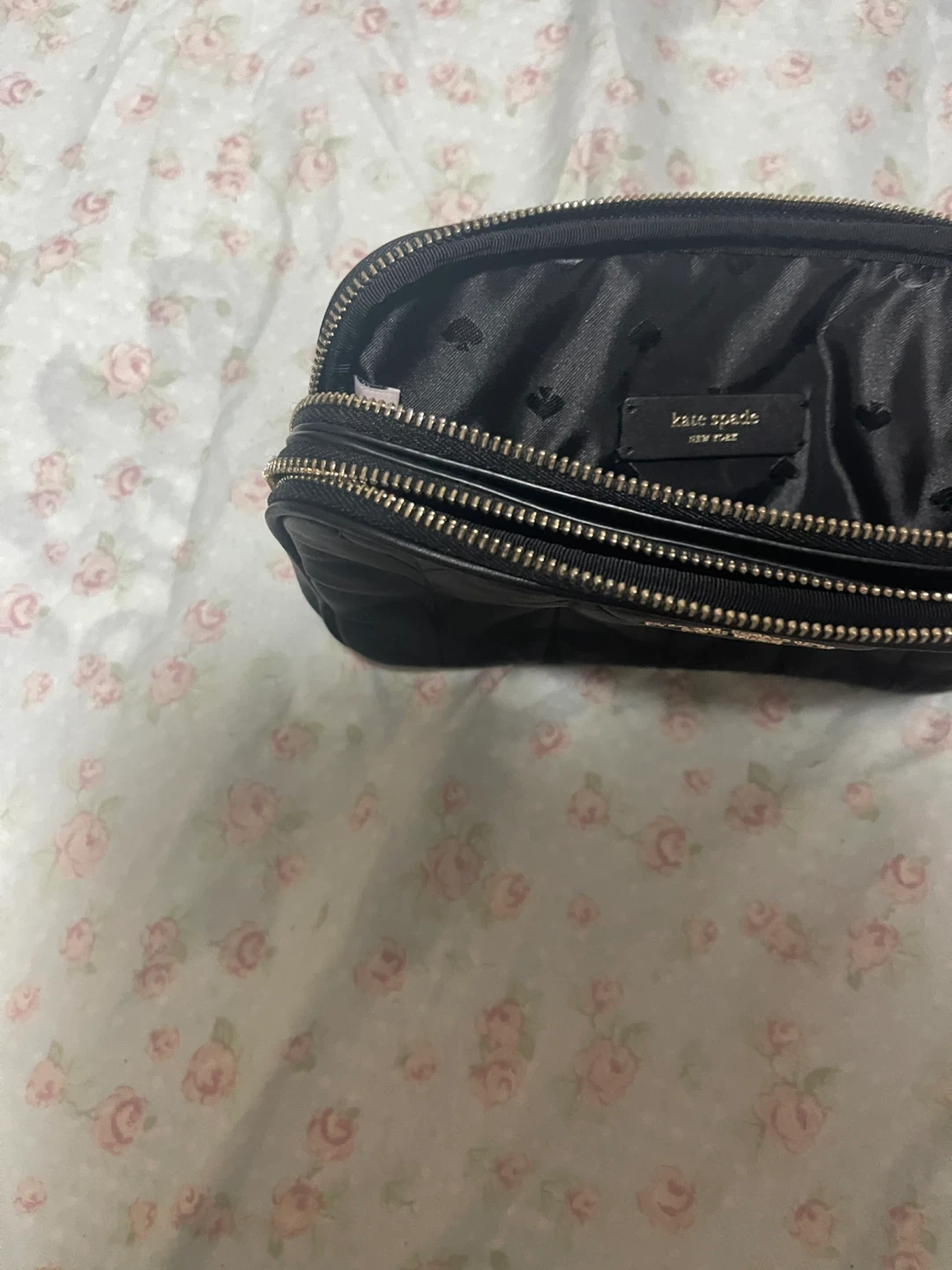Kate Spade Black Quilted Cosmetic Bag - photo 4