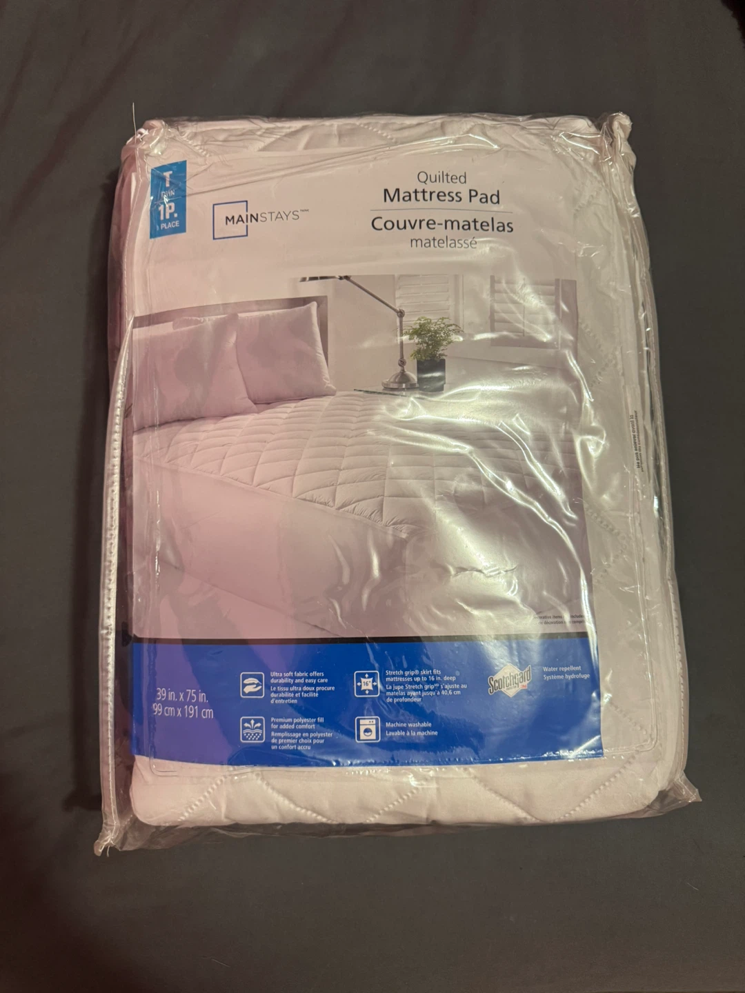 Mainstays Quilted Mattress Pad Twin XL
