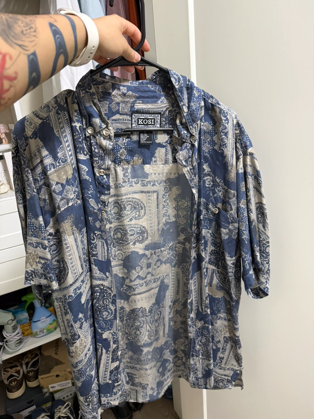 KOSI Men's Short Sleeve Button-Up Shirt