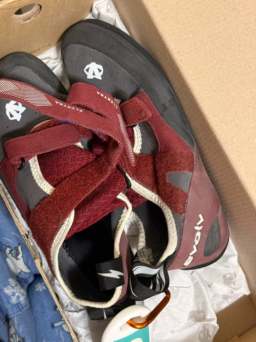 Evolv Elektra Climbing Shoes - Merlot/Grey - Women's US 8