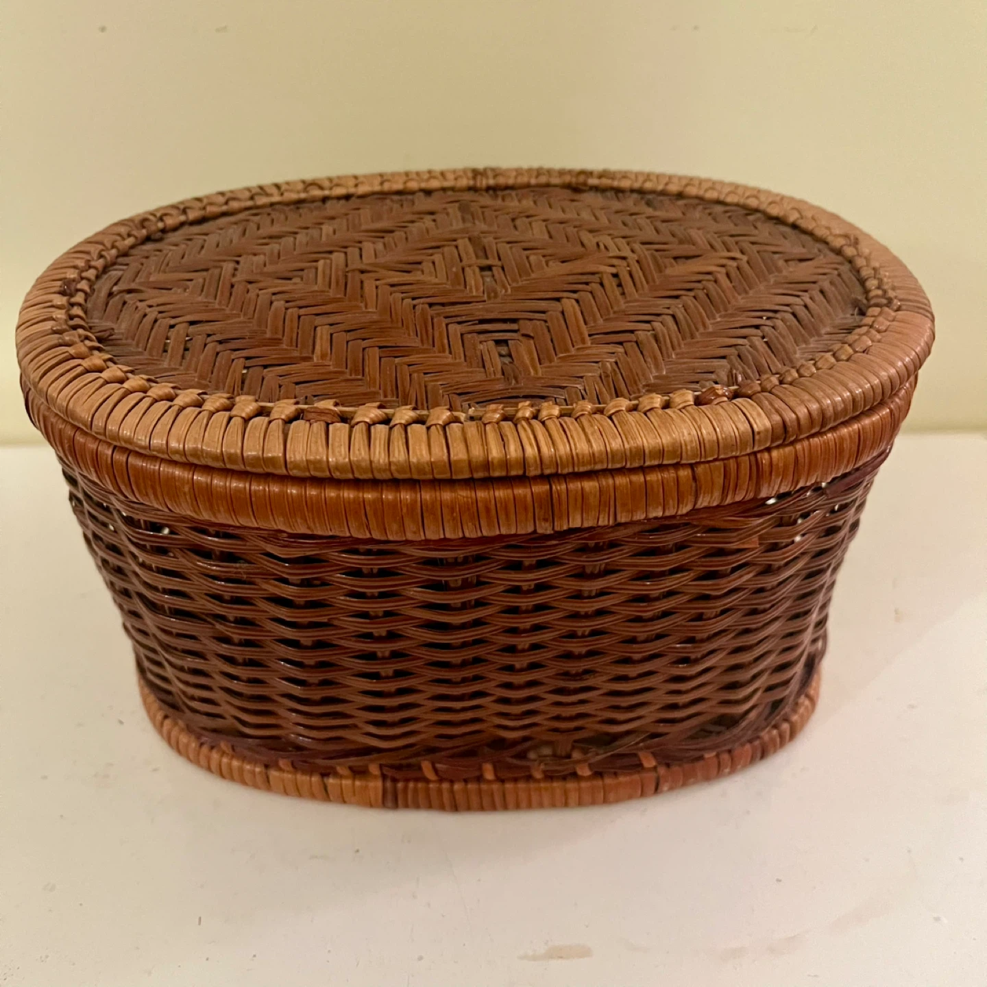Vintage Wicker & Bamboo Basket