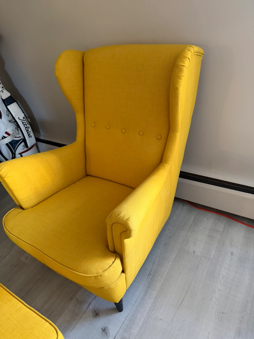 IKEA STRANDMON armchair and footstool - photo 2
