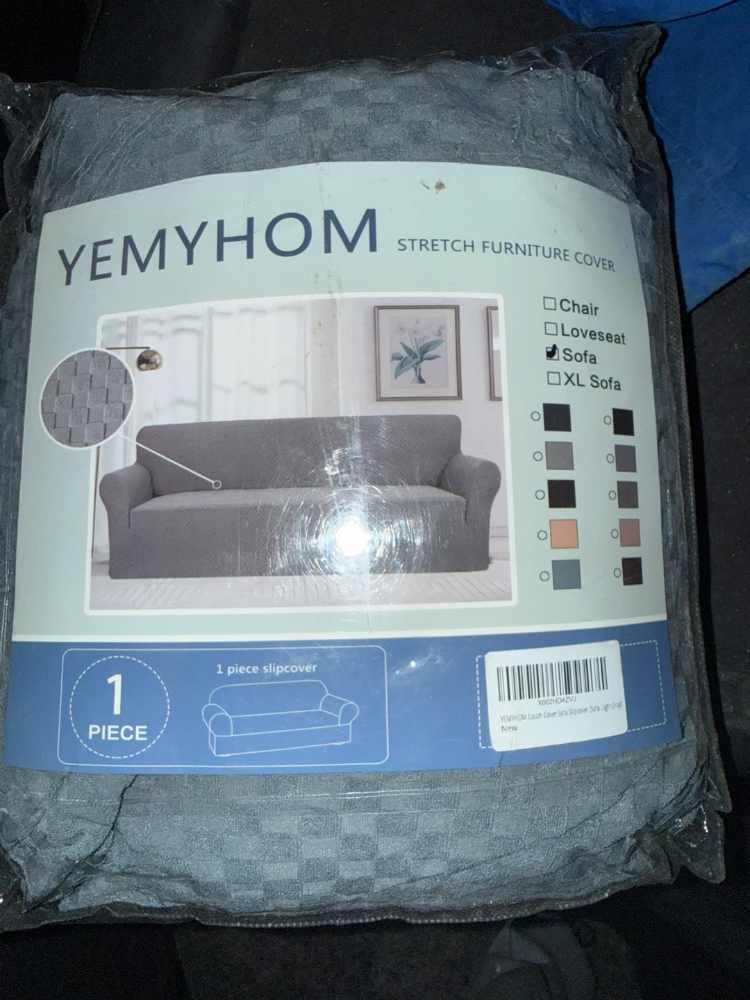 YEMYHOM 1 Piece Stretch Furniture Cover for Sofa (Light Gray)