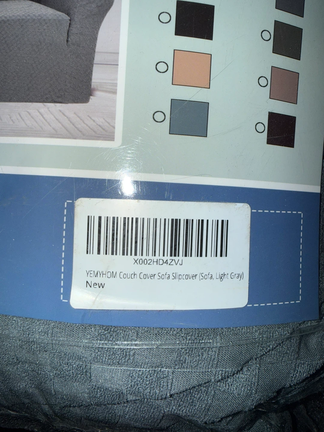YEMYHOM 1 Piece Stretch Furniture Cover for Sofa (Light Gray) - photo 3