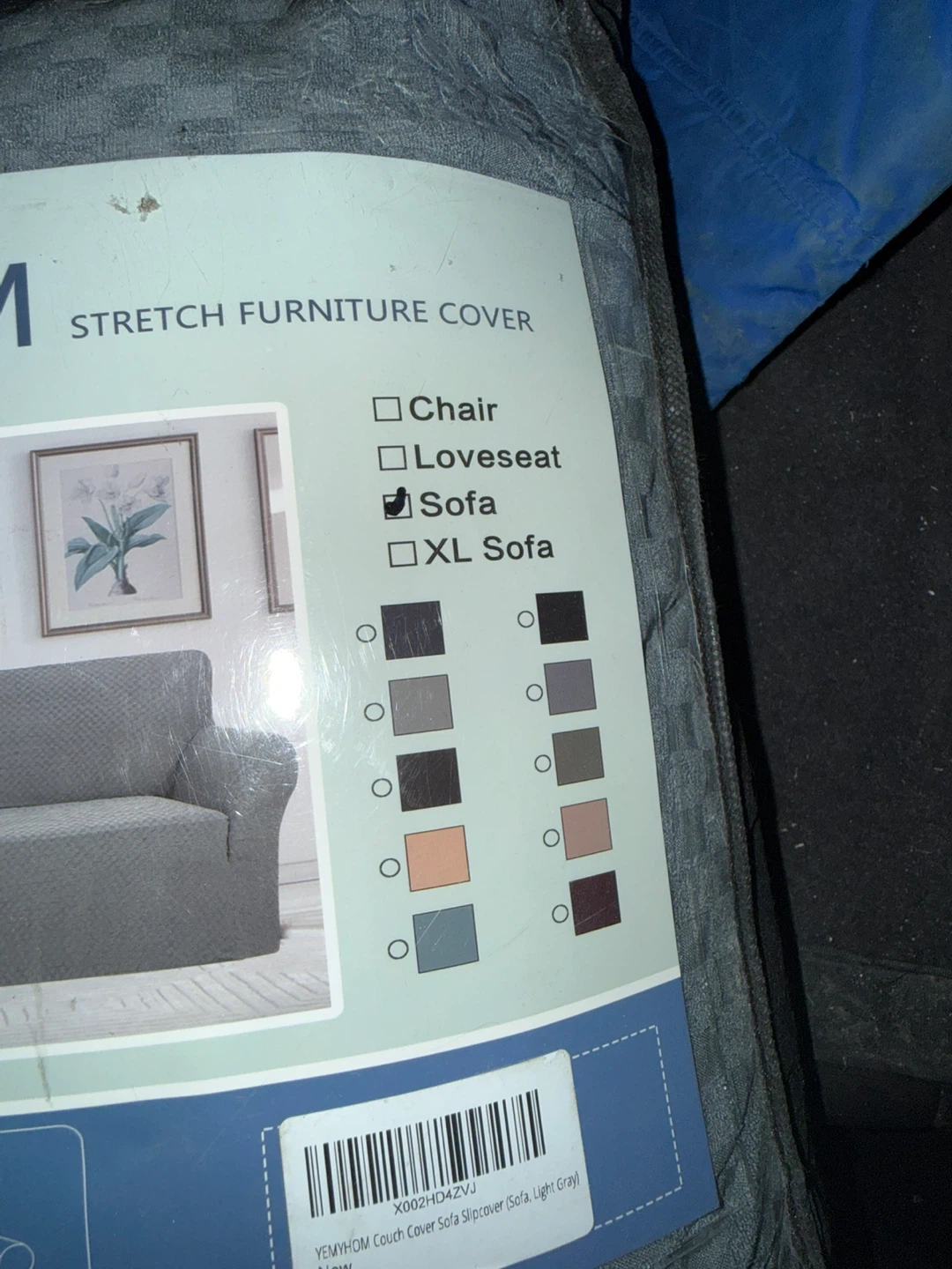 YEMYHOM 1 Piece Stretch Furniture Cover for Sofa (Light Gray) - photo 2