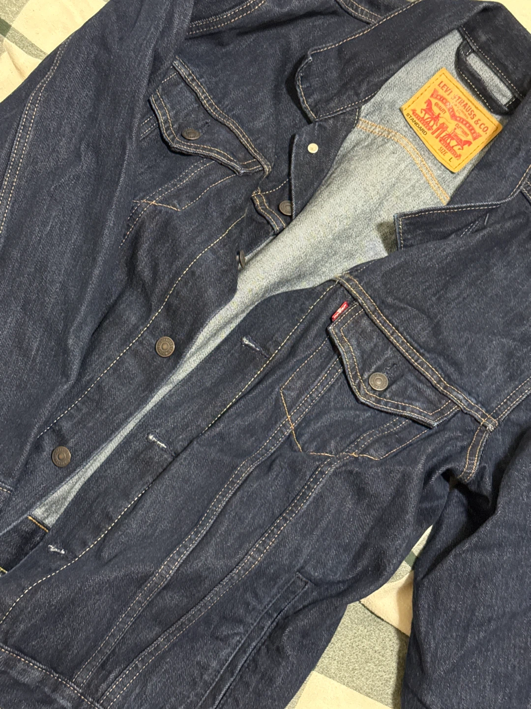 Levi's Trucker Denim Jacket - Dark Wash - Size L