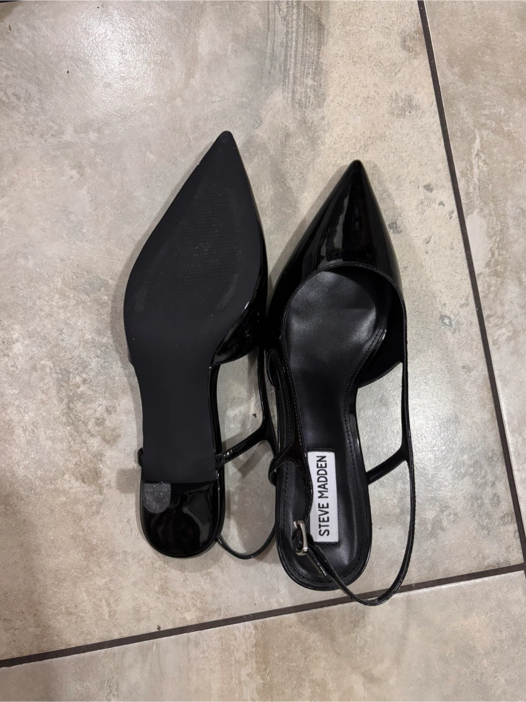 Steve Madden Black Patent Slingback Heels - photo 5