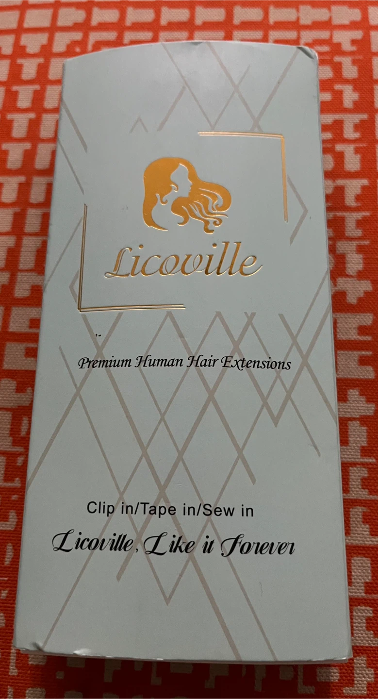 Licoville Premium Human Hair Extensions - Clip In 20 Inch Black - photo 3
