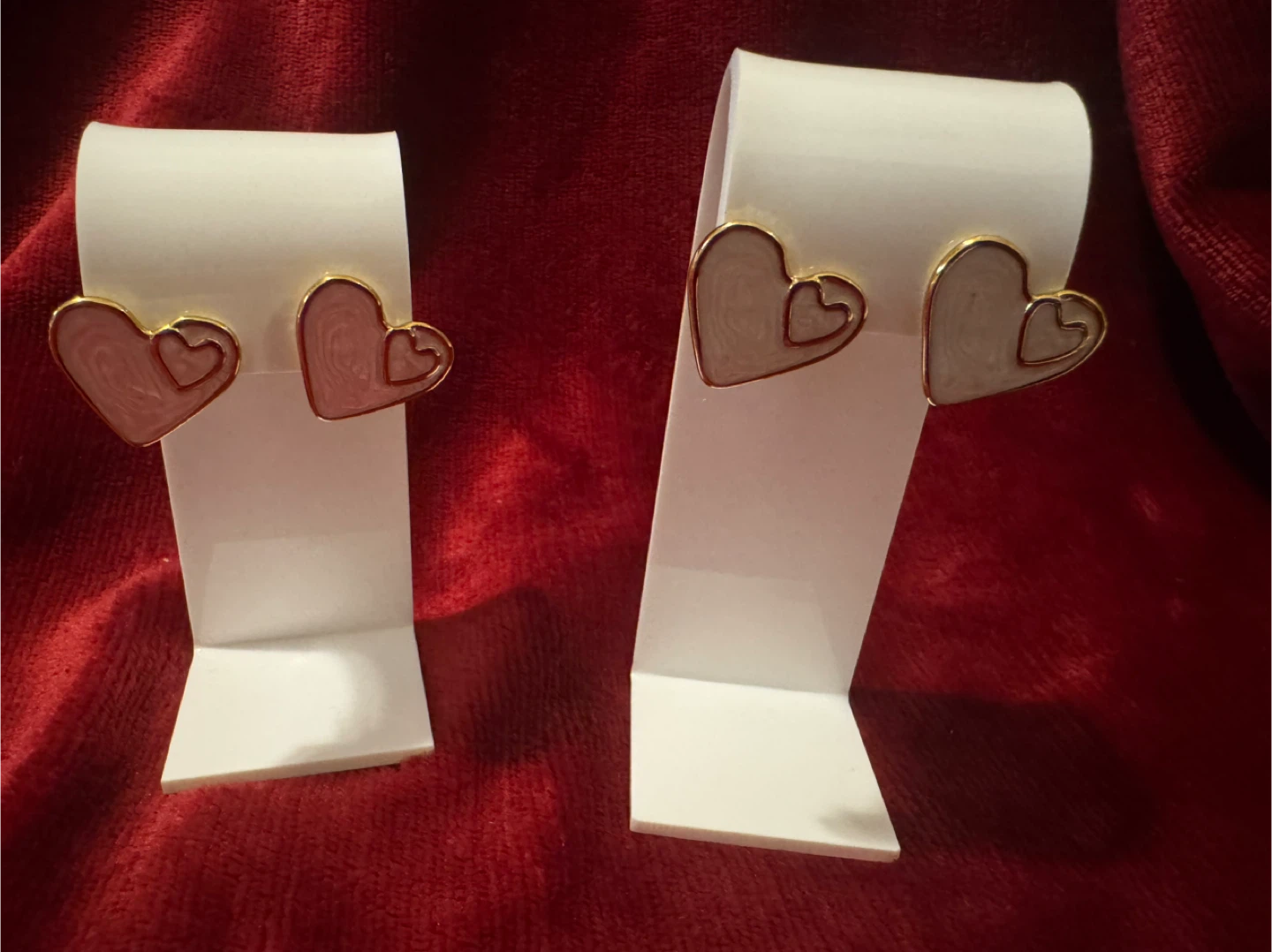 Set of 5 pairs of heart-shaped earrings - photo 5