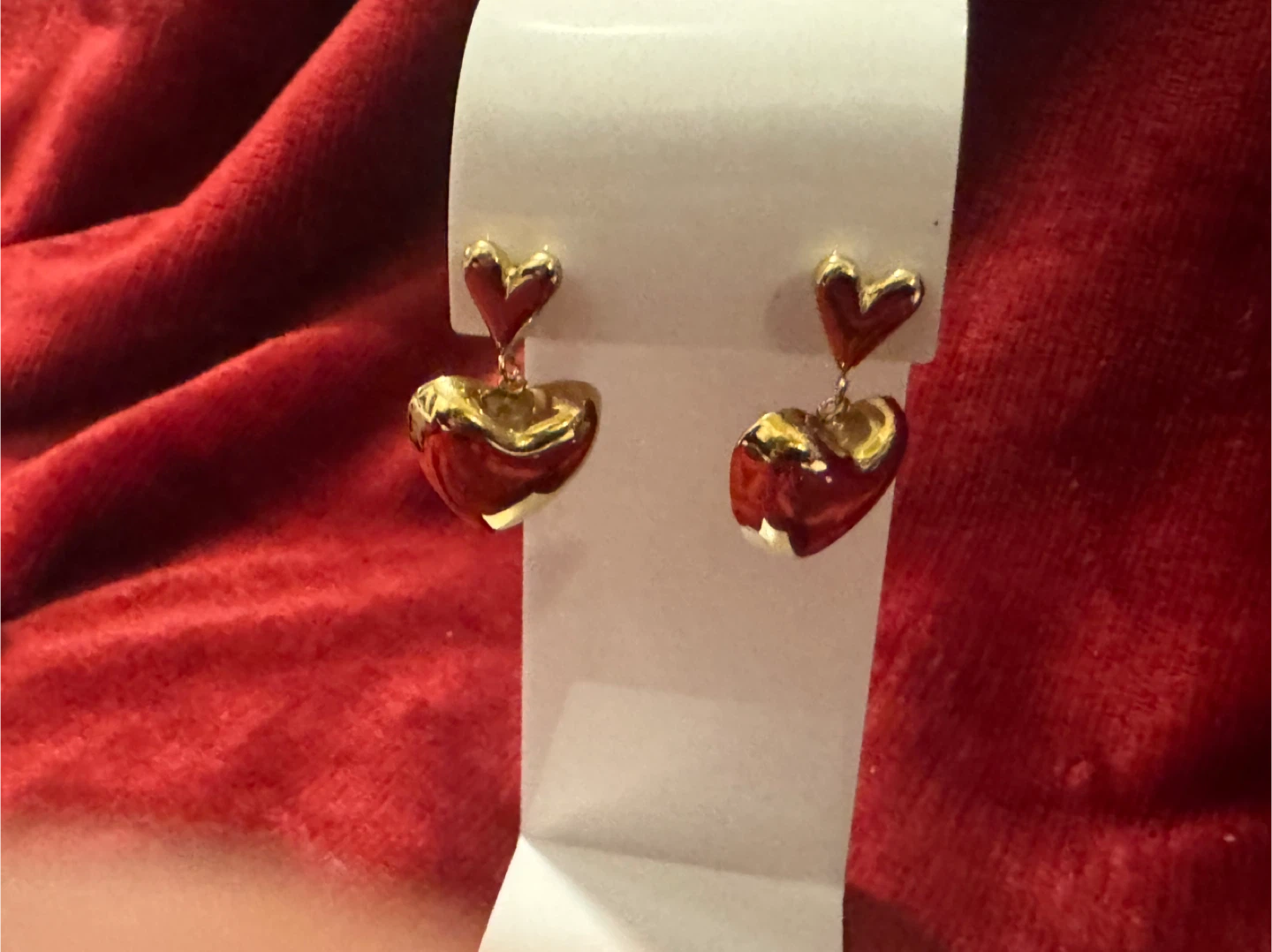 Set of 5 pairs of heart-shaped earrings - photo 4