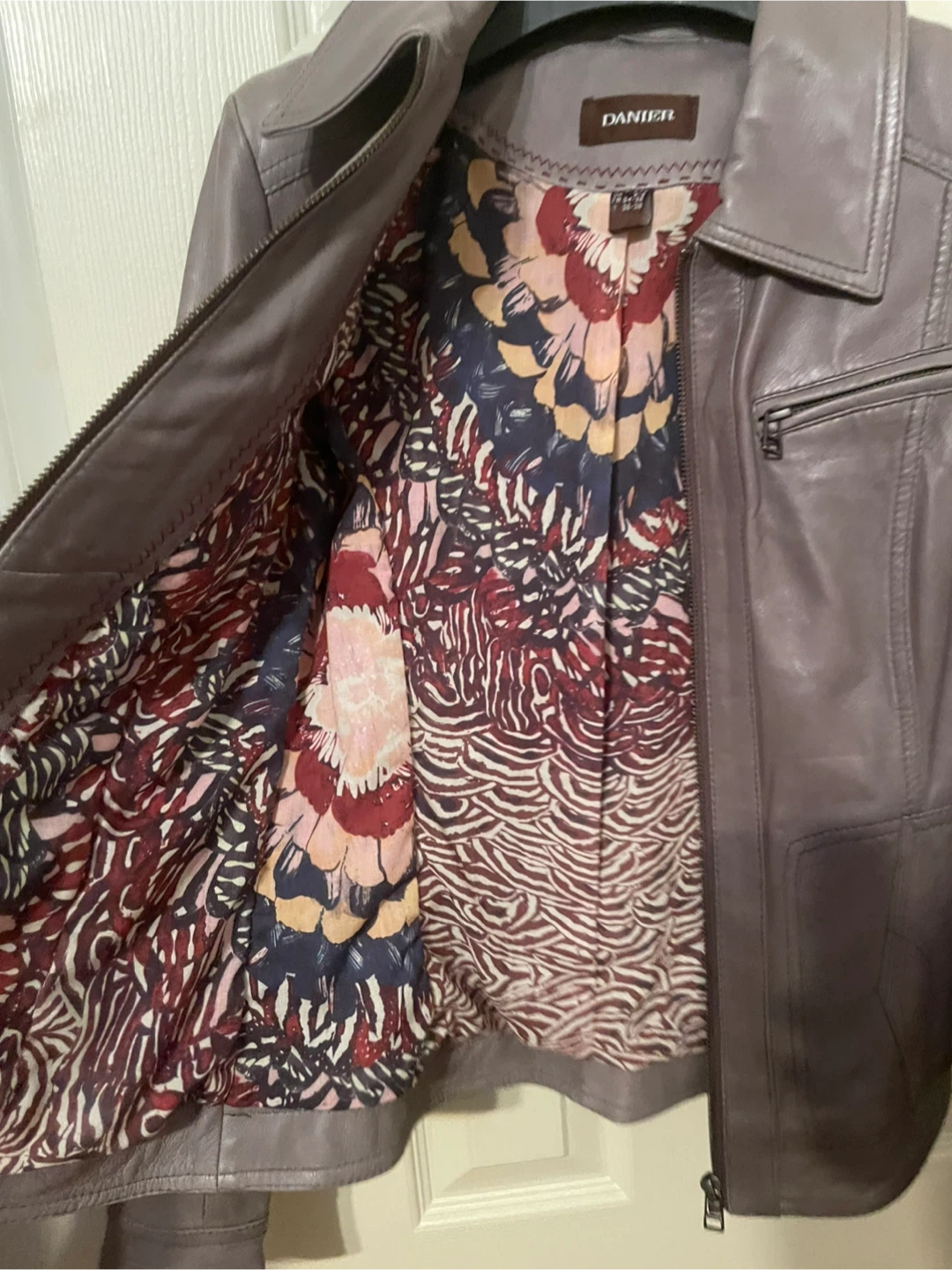 DANIER Leather Jacket - Grey -XS - photo 2