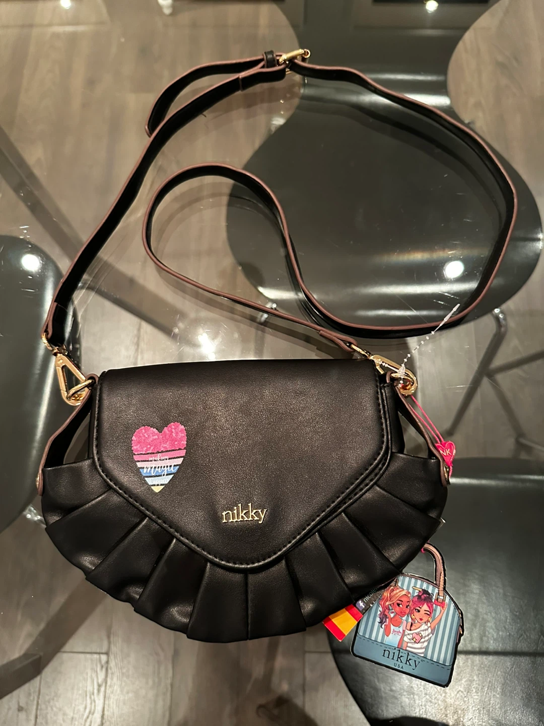 Nikky Black Crossbody Bag