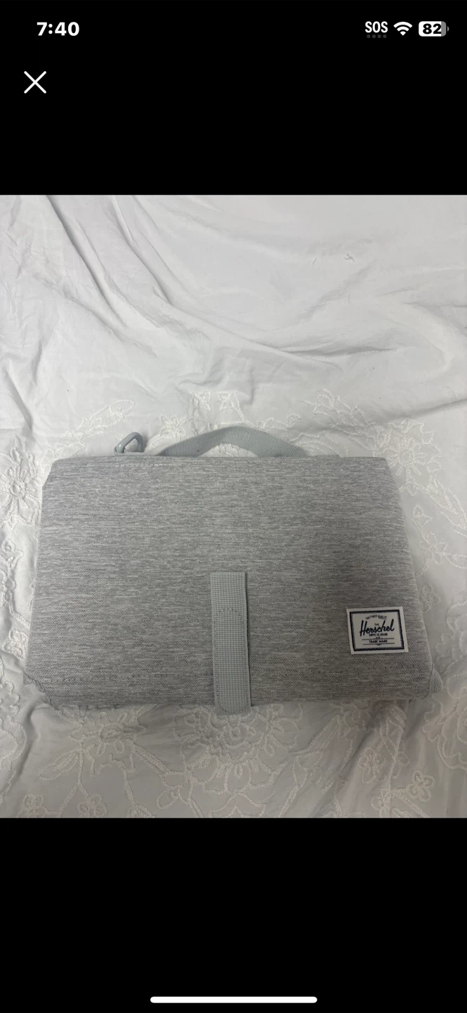 Herschel grey fabric laptop sleeve