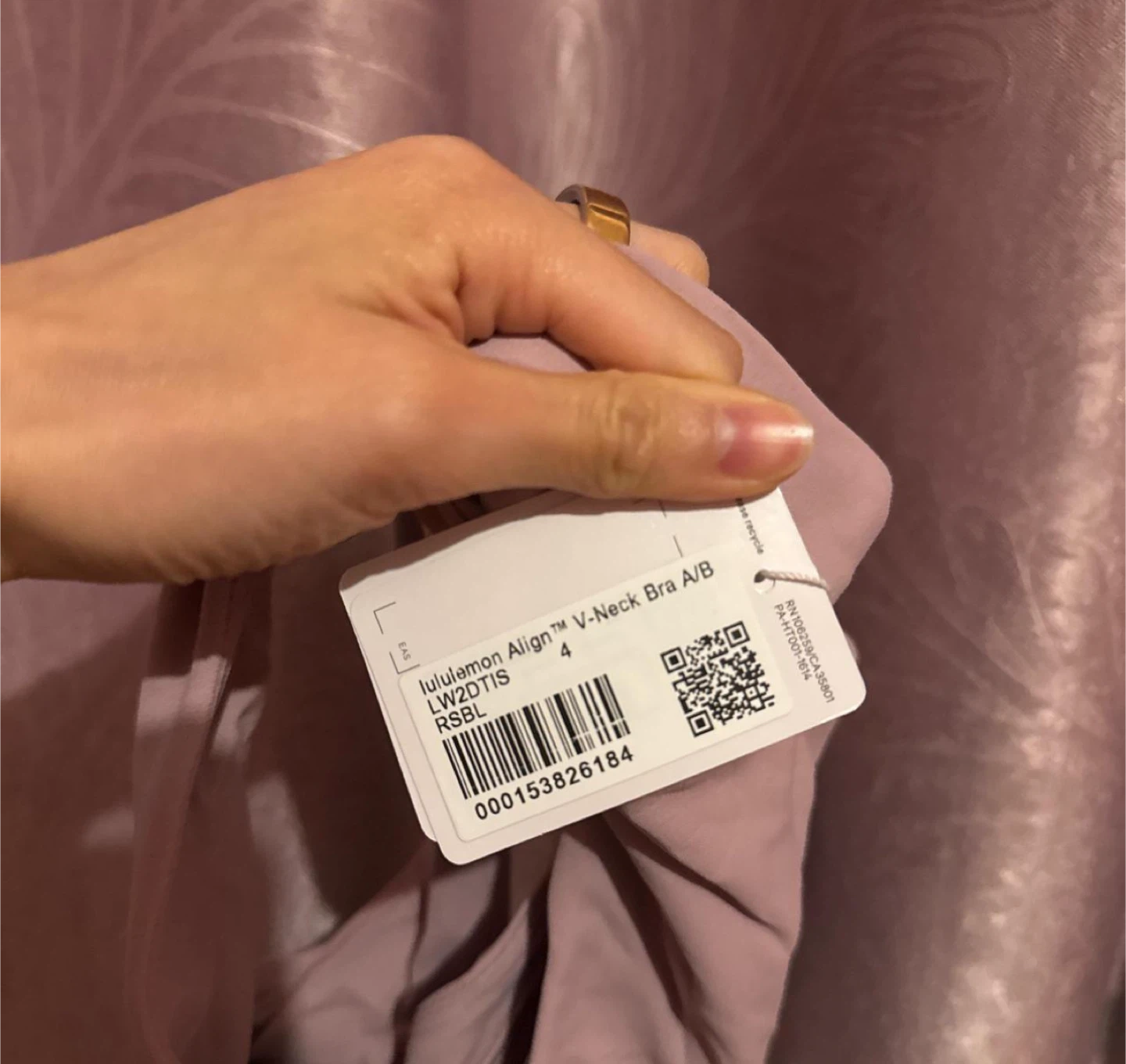 Lululemon Align V-Neck Bra A/B Size 4 - Light Purple - photo 3