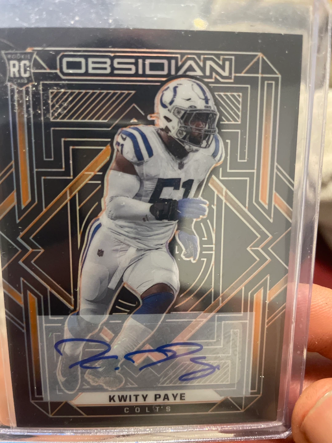 2023 Obsidian Kwity Paye Autographed Rookie Card