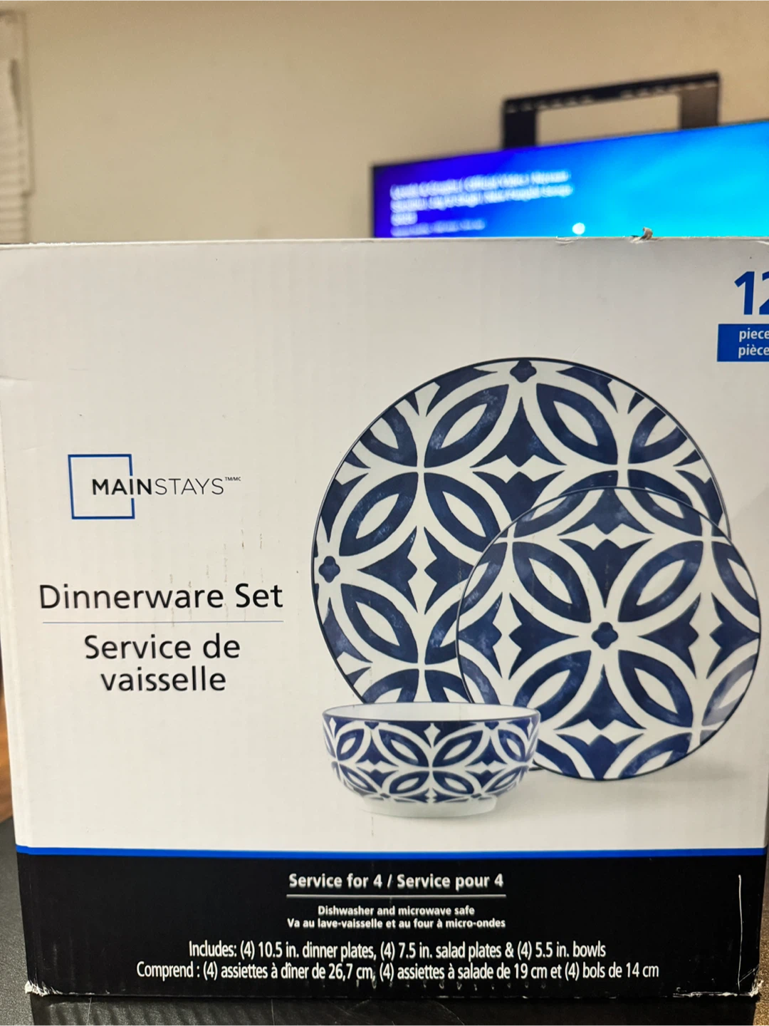 Mainstays Dinnerware Set - Service for 4